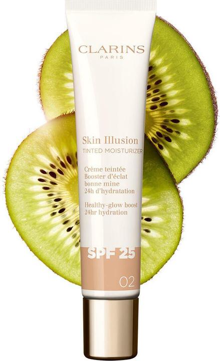 Produktbild Clarins Skin Illusion - Getönte Feuchtigkeitscreme Spf25 02 (Sonnencreme Gesicht, SPF 25, 40 ml)