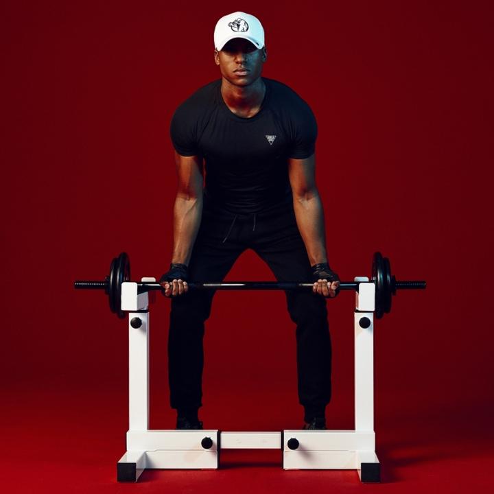 Actual product image Gorilla Sports Adjustable Curling Dumbbell Shelf