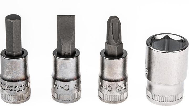 Immagine prodotto Bahco 1/4"-Steckschlüssel-Satz, metrisch, Sechskant, inklusive Umschaltknarre und Schraubendreher-Einsät (1/4")