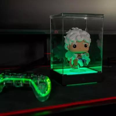 Actual product image Konix Acrylic display case with RGB-LED lighting for Funko Pop collectible figures (9 x 9 x 14 cm)