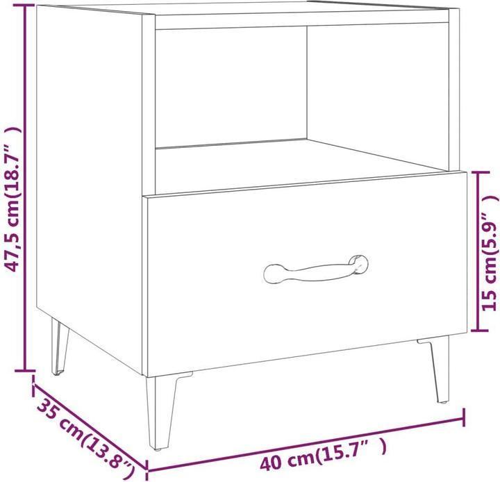 Immagine prodotto VidaXL Katelynn (44 x 40 x 47,5 cm)