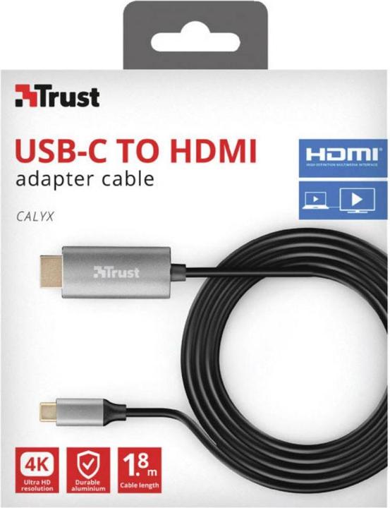 Immagine prodotto Trust Cavo di collegamento USB-C (1x spina USB-C (1.80 m, USB tipo C, HDMI)