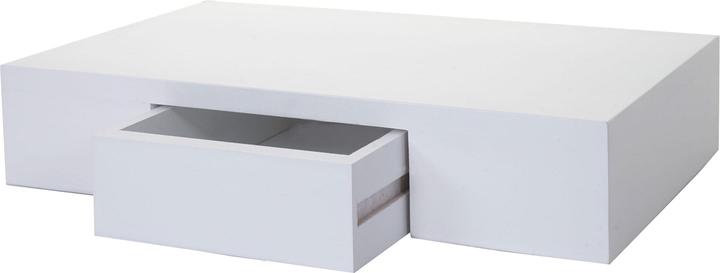 Image du produit Swisshandel24 Étagère murale Oise, Étagère suspendue avec tiroir, 40cm - blanc