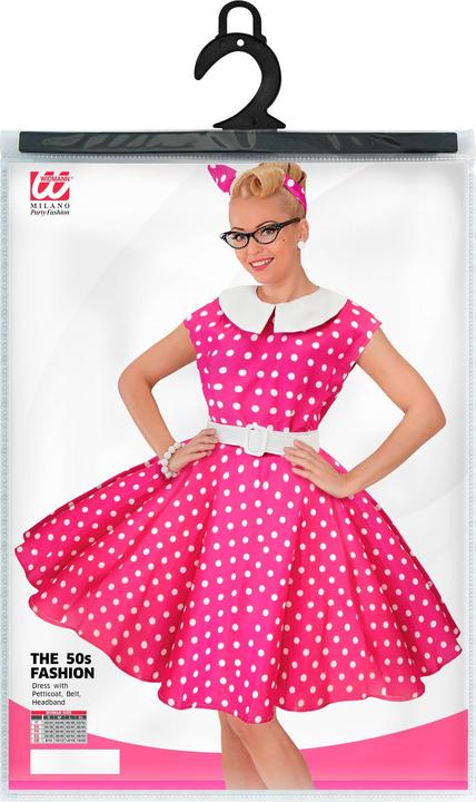 Immagine prodotto Widmann MODELLO ROCK'N'ROLL DEGLI ANNI '50 ROSA CALDO (vestito con sottogonna, cintura, fascia per (XL)