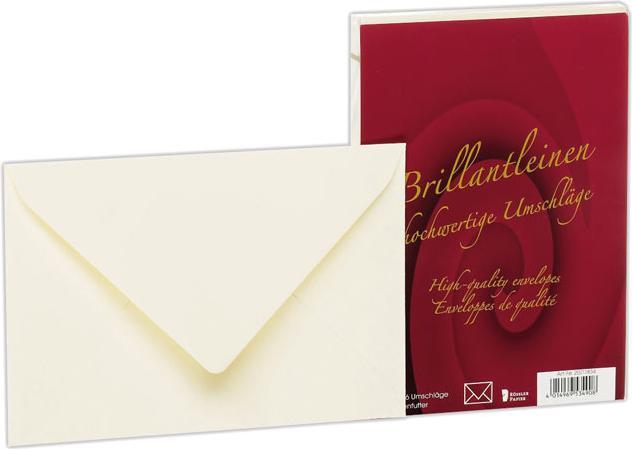 Productafbeelding Magni 20211834 - Briljant linnen - Gevoerde enveloppen, DIN C6, 25 stuks, ivoor (25 x)