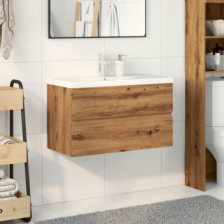 Actual product image VidaXL Vanity unit Wall-mounted vanity unit Bathroom cabinet with built-in basin