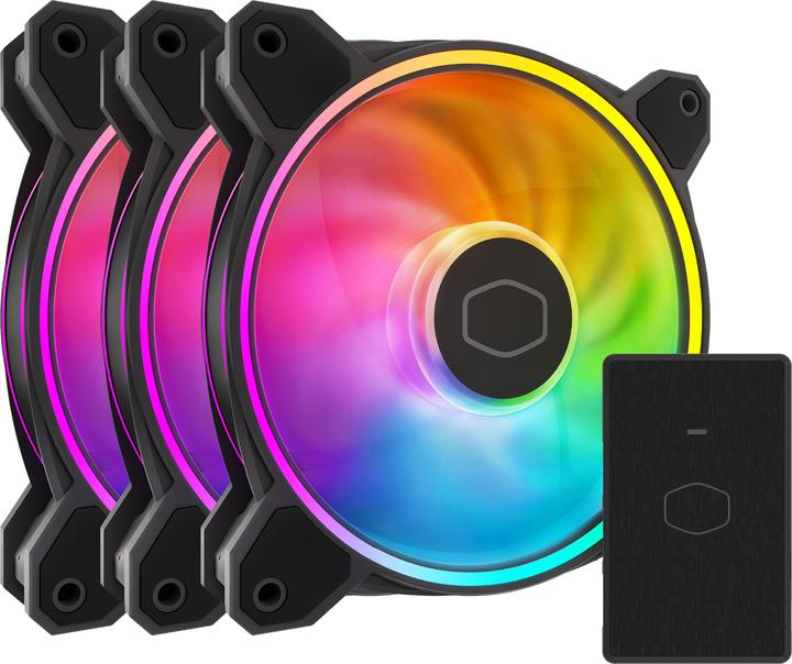 Actual product image Cooler Master COOELR MASTER MasterFan MF120 Halo 2 3in1 (120 mm, 3 x)