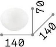 Produktbild Ideal lux SMARTIES G9 Tischleuchte ⌀140mm Weiss warmweiss 032078 (370 lm, G9)