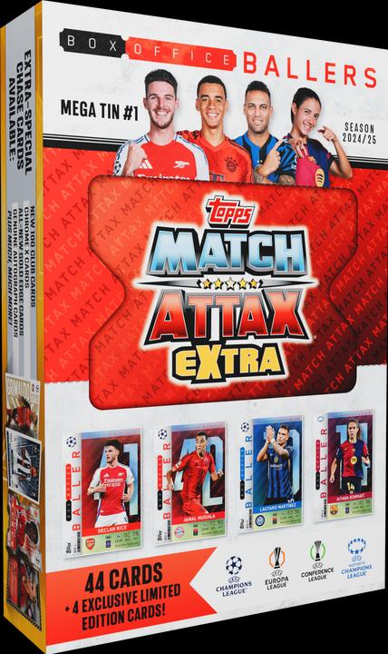 Produktbild Topps Match Attax Champions League EX 2025 Mega Tin (Englisch, Booster Pack)