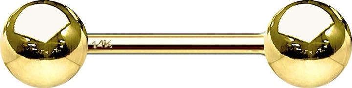 Produktbild Star Piercing Micro Barbell 14k gold mit Kugel (14k Gold, ohne Messing)