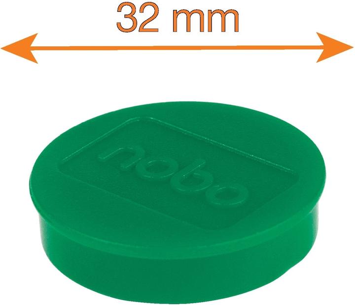 Produktbild Nobo Magnet rund 32mm 1915303 grün 10 Stück (10 x)