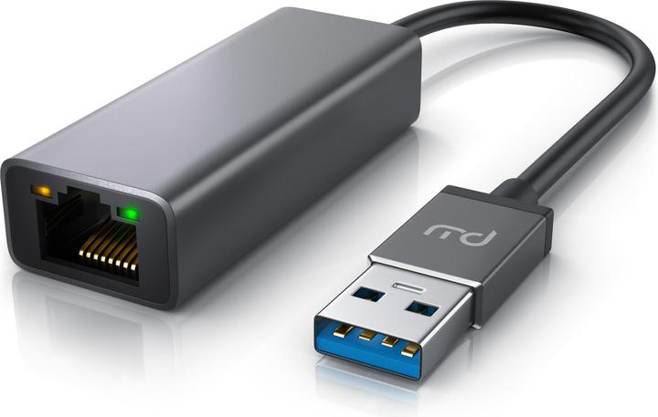 Immagine prodotto Primewire Adattatore di rete da USB tipo A a RJ-45 Ethernet, adattatore di rete USB 3.2 esterno con porta (USB-C 3.2 Gen 1, RJ45 (1x))