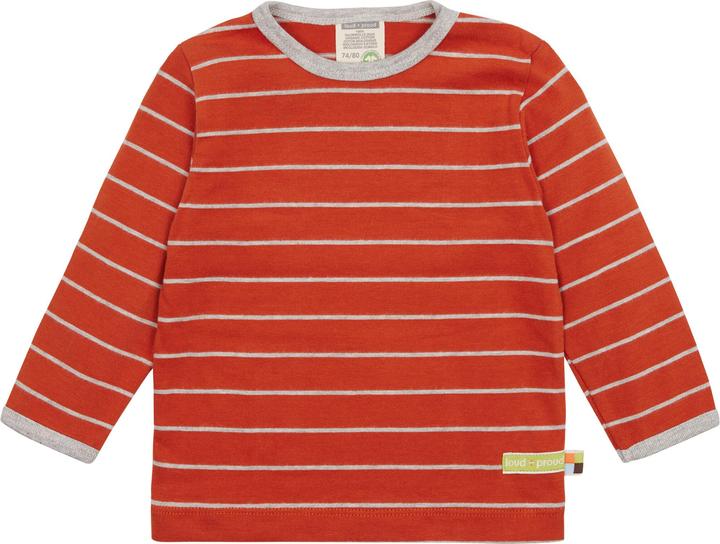 Produktbild loud + proud Shirt langarm Ringel Terracotta (62)
