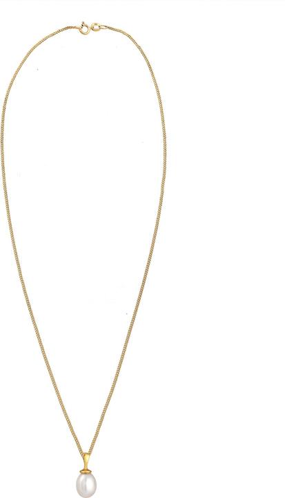 Image du produit Elli perle, collier de perles, gouttes (Pas de pierre, Perles de culture d'eau douce, Argent 925 sterling plaqué or, 45 cm)