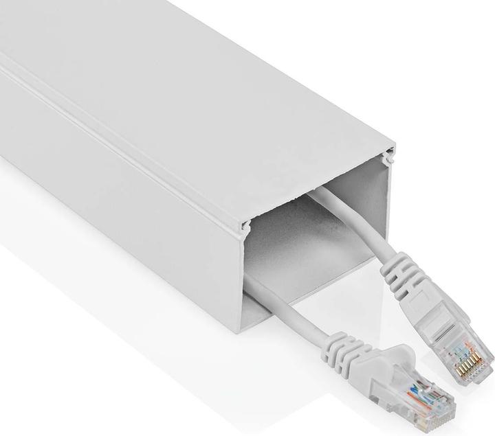 Produktbild Nedis Kabelmanagement | Röhre | 1 Stück | max. Kabeldicke: 40 mm | Aluminium | Weiss (Kabelkanal, 110 cm)