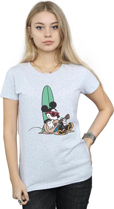 Actual product image Disney Womens/Ladies Mickey Mouse Surf And Chill Cotton T-Shirt (XL)
