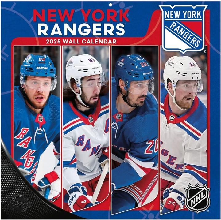 Actual product image NHL - New York Rangers - 30.5 x 30.5 cm team wall calendar 2025 (30.5 x 30.5 cm, French, Italian, Spanish, German, English)