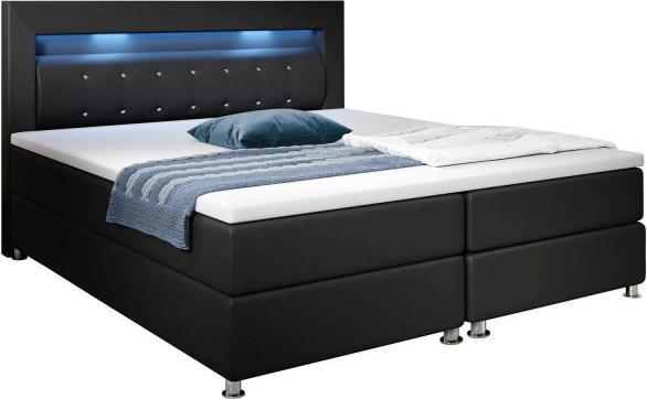 Image du produit Juskys LED Lit Boxspring Montana (180 x 200 cm)