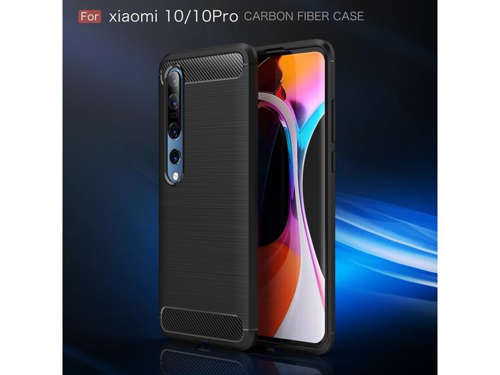 Produktbild Screenguard Xiaomi Mi 10 Hülle Carbon Brushed Soft TPU (Xiaomi Mi 10)