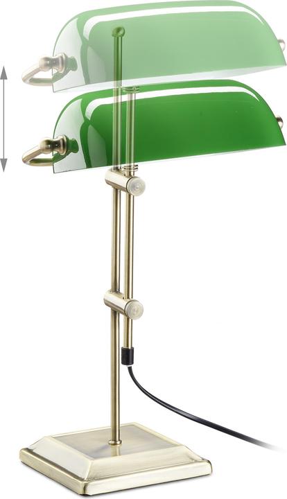 Image du produit Relaxdays Lampe de banquier (E27)