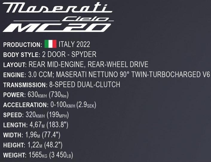 Produktbild Cobi Maserati MC20 Cielo Executive Edition