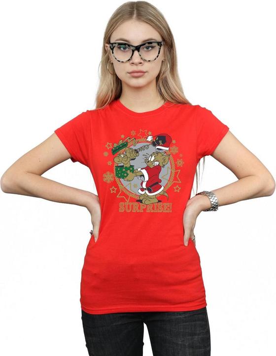 Immagine prodotto Tom & Jerry Christmas Surprise Maglietta Donna (M)