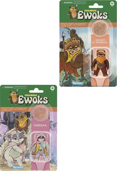 Actual product image Hasbro Star Wars: Ewoks Vintage Collection figurines Wicket W Warrick & Kneesaa 10 cm
