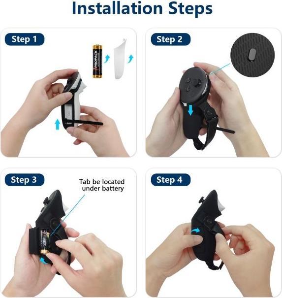 Actual product image AMVR Meta Quest 3 / 3S Controller Silikon Griff Abdeckung kurz