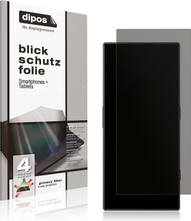 Produktbild Dipos Blickschutzfolie 4-Way Privacy (1 Stück, ZTE Nubia Red Magic 8S Pro)