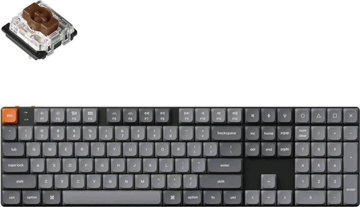 Actual product image Keychron K5 Max QMK/VIA kabellose mechanische Tastatur mit weisser Hintergrundbeleuchtung und (US, Wireless)