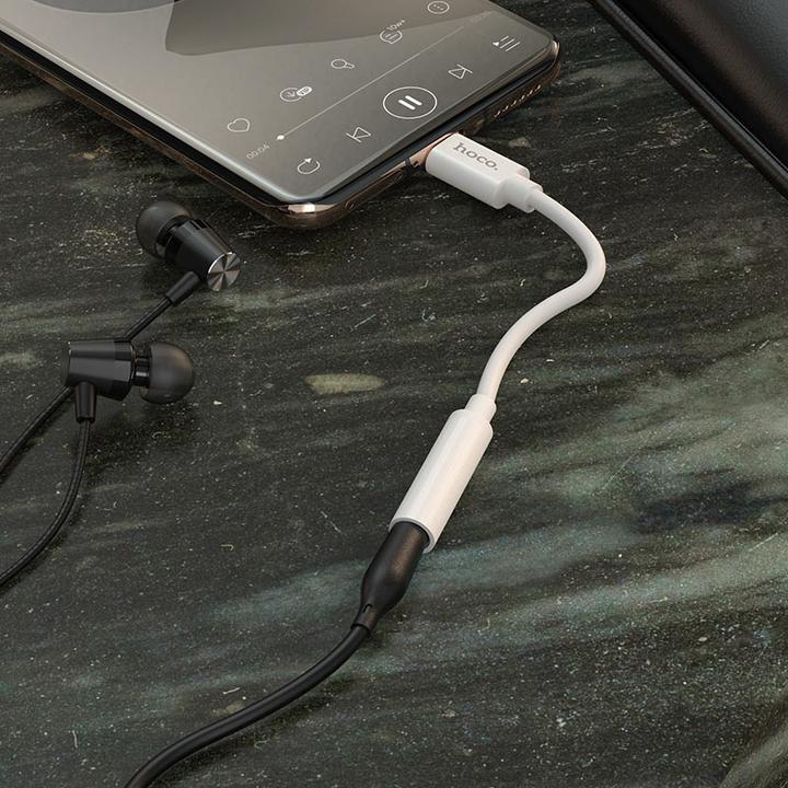 Produktbild Hoco - Audio Cable Adapter (LS30) - Type-C to Jack 3.5mm - White (0.15 m, 3.5mm Klinke (AUX))