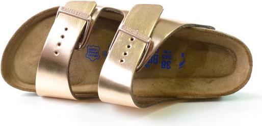 Actual product image Birkenstock Arizona Soft Bedding Natural Leather Narrow (41)