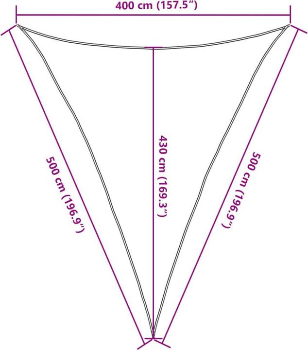 Image du produit VidaXL Sonnensegel 100% Polyester Oxford (4 x 5 x 5 m)