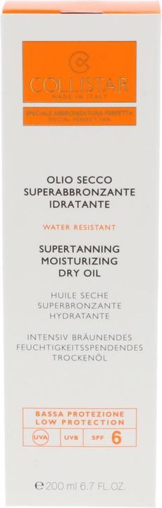 Actual product image Collistar Supertanning Dry Oil SPF 6 (Suntan oil, Up to SPF 10, 200 ml)