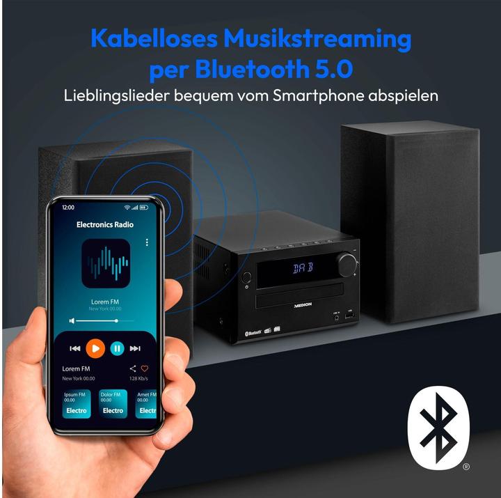 Actual product image Medion Life E64482 (Bluetooth, CD player, 2x 15 W)