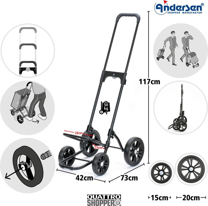 Produktbild Andersen Quattro Shopper Sofia Einkaufstrolley 58 cm
