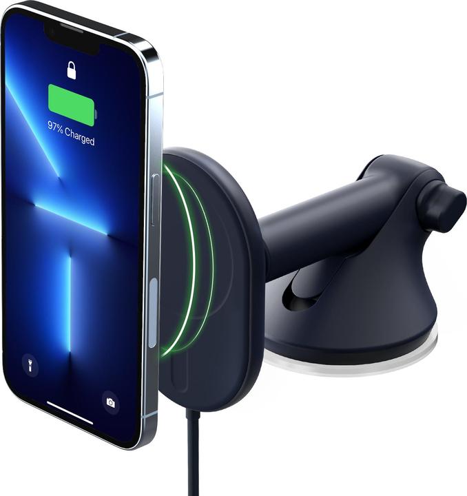 Actual product image iOttie Velox MagSafe Wireless Charger Car Mount Dashboard 7.5 Watt Black