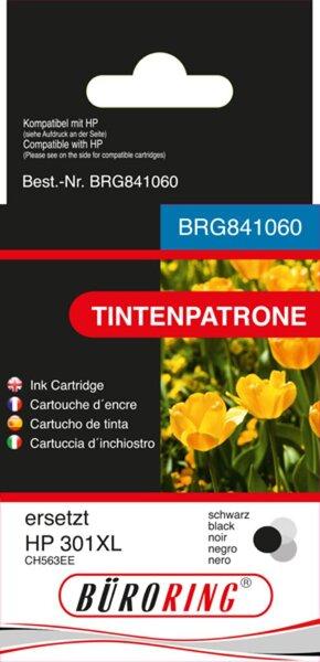 Actual product image Büroring Tintenpatrone 301XL, ersetzt HP CH563EE, ca. 620 Seiten, schwarz