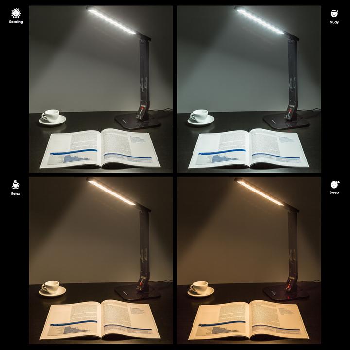 Produktbild tectake Schreibtischlampe, LED, dimmbar, klappbar, 14W