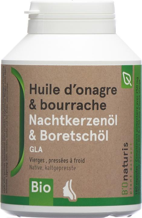Produktbild B'Onaturis Nachtkerzen + Borretschöl 500 mg 180 Kapseln (180 Stück, Kapseln, 137 g)
