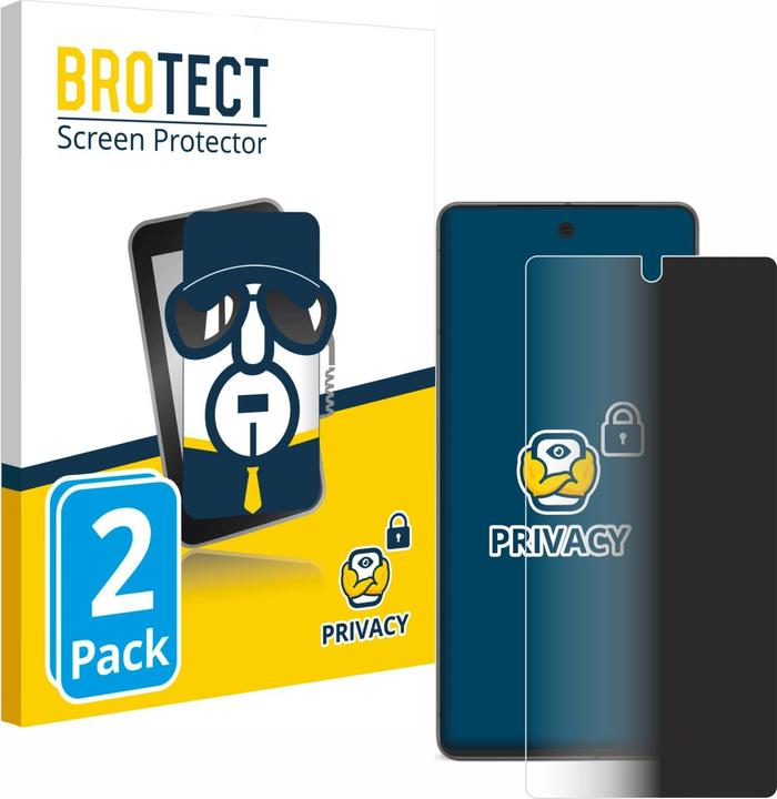 Productafbeelding BROTECT Anti-spionnetje privacyfolie Beschermfolie tegen blauw licht (2 Stuk, Google Pixel 7)