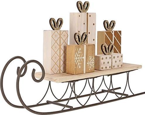 Actual product image Söllner Floristik white gold sledge 31x17,5 cm
