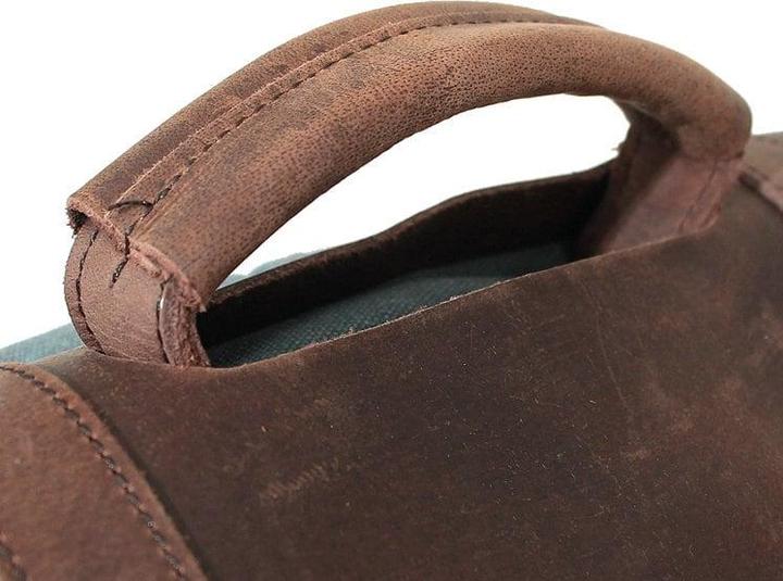 Produktbild Only-Bags.Store Canvas-Rucksack, robuster Canvas-Rucksack, Recla, Reise-Rucimed-Leder, Vintage-Rucksack (14 l)