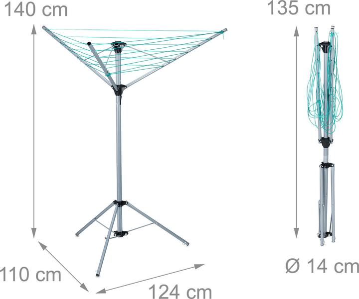 Actual product image Relaxdays Clothesline (15 m)