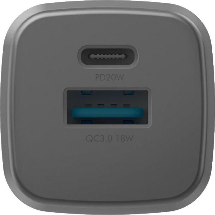 Actual product image Energea Wall Charger Ampcharge GaN20 1C1A PD/QC3.0 20W EU gunmetal (20 W)