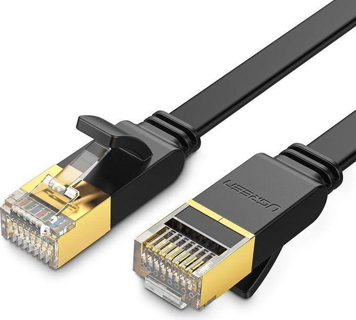 Produktbild Ugreen NW106 Ethernet RJ45 Plochý síťový kabel, Cat.7, STP, 3m (černý) (STP, CAT7, 3 m)