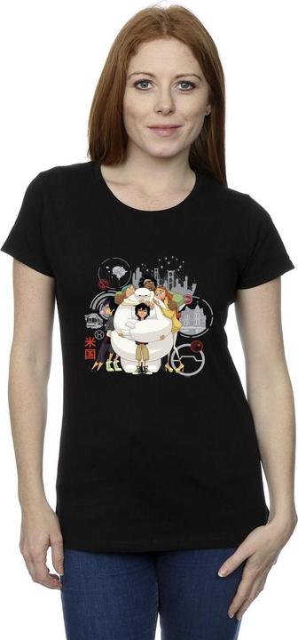Actual product image Disney Womens/Ladies Big Hero 6 Baymax Group Hug Cotton T-Shirt (L)