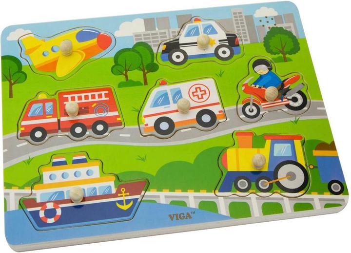 Image du produit Viga Toys SP VIG véhicules à puzzle en bois (7 pièces)