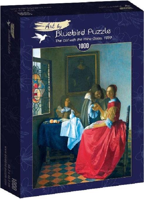 Bluebird 60067 Puzzle 1000 pcs. Museum Series Vermeer - The Girl with the Wine Glass, 1659 (1000 pieces)