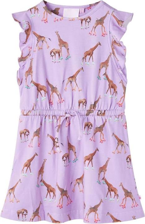 VidaXL Kinderkleid mit Rüschenärmeln und Taillenband Lila